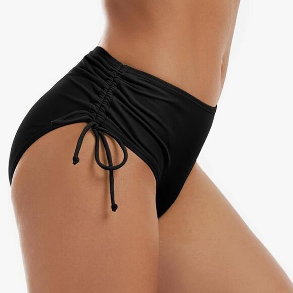 Bonneuitbebe Black Swim Bottoms With Side Ties, Size S, NWT - Picture 2 of 10